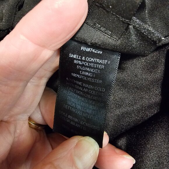 En Focus Studio Women’s 10 Black Sleeveless Cocktail Dress Royal Blue & Fuchsia - Picture 12 of 13